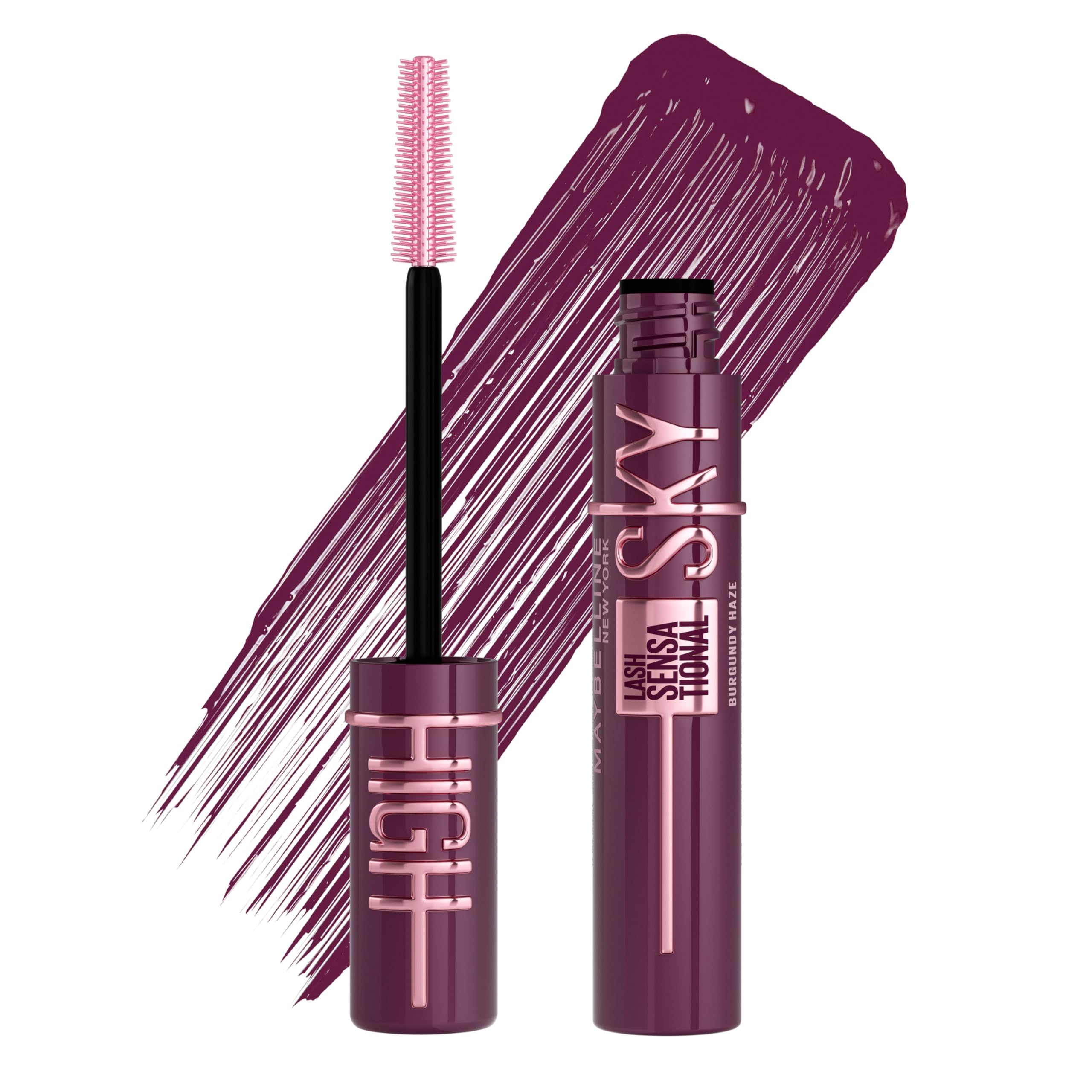 Maybelline New York Lash Sensational Sky High Mascara, Burgundy Haze, 7.2Ml