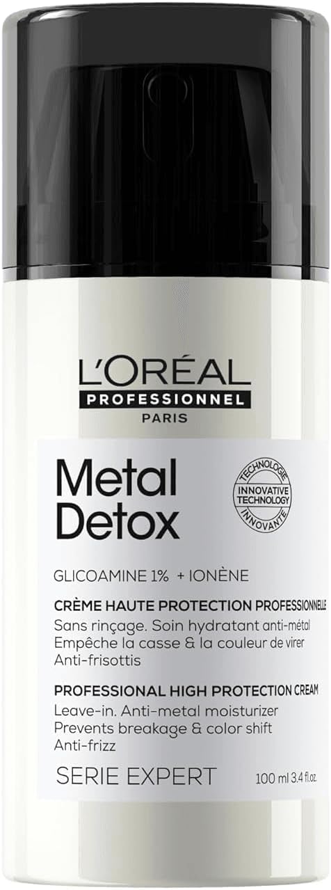 L?Oreal Professionnel Serie Expert Metal Detox Professional High Protection Cream Leave-In Anti-Metal Moisturizer, 100ml