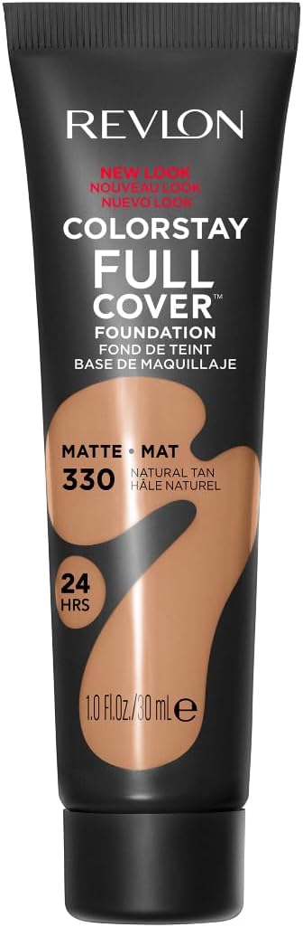 Revlon ColorStay Full Cover Longwear Matte Foundation, 330 Natural Tan, 30ml