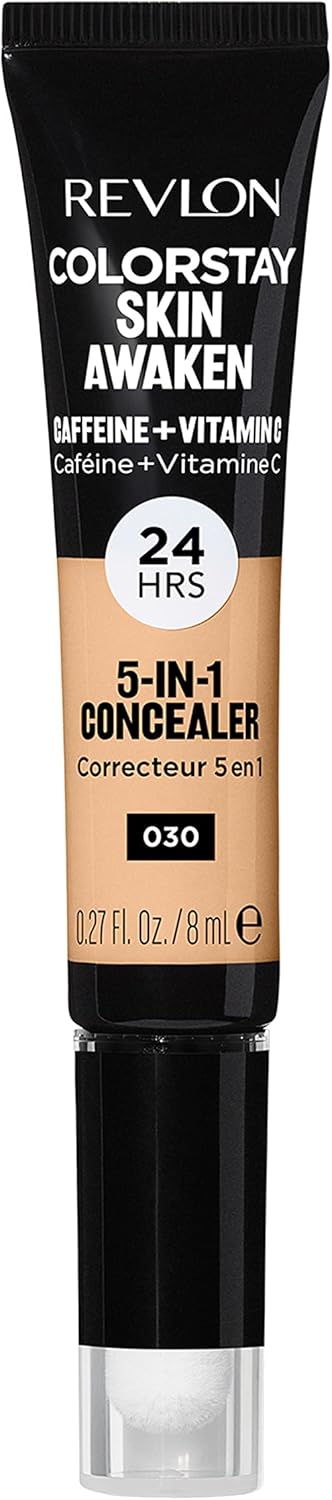 Revlon ColorStay Skin Awaken 5-in-1 Concealer 24HR Wear, 030 Light Medium , 8ml
