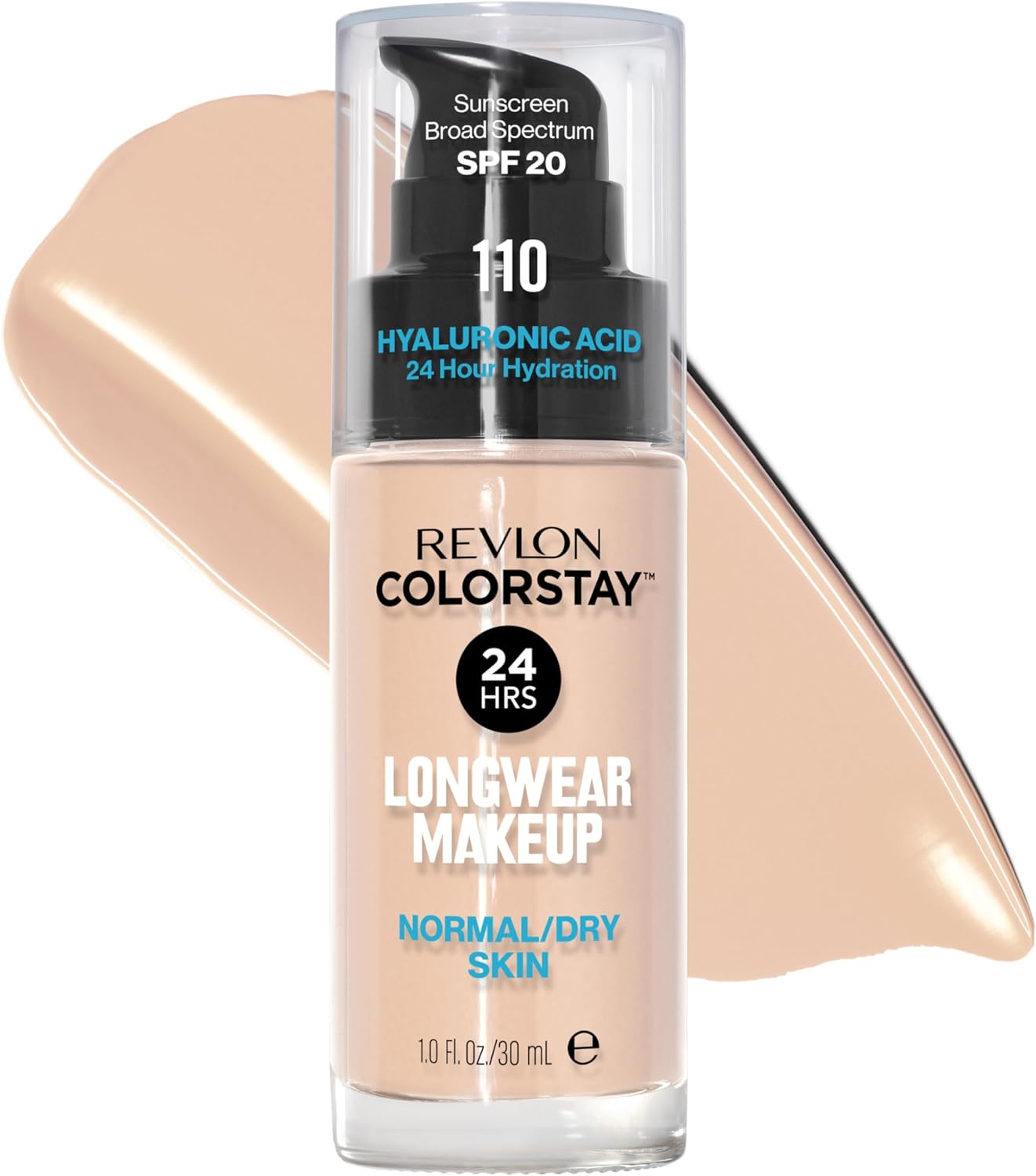 Revlon ColorStay Foundation 24Hrs Normal/Dry Skin, 110 Ivory, 30ml