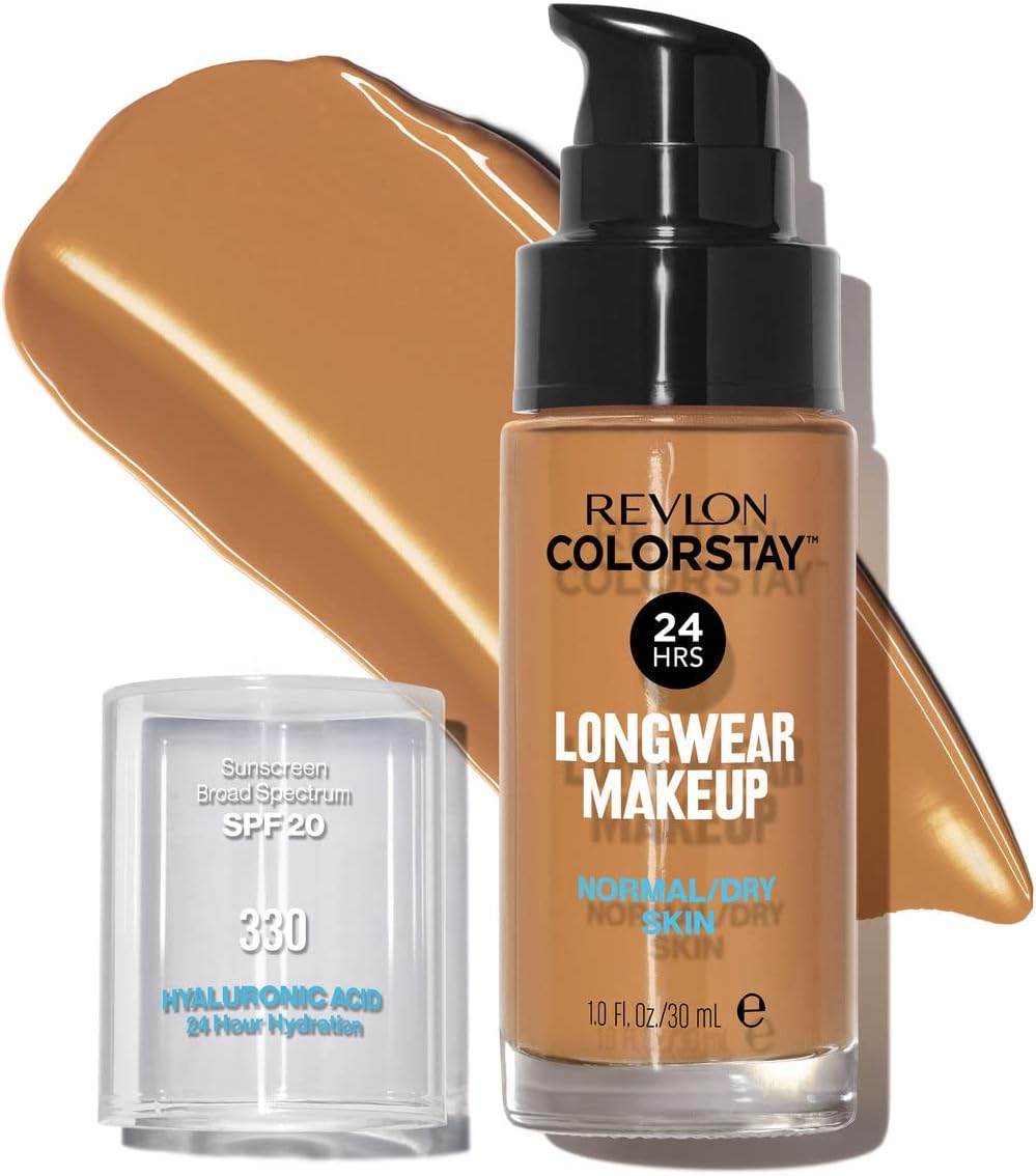 Revlon ColorStay Liquid Foundation Makeup for Normal/Dry Skin SPF 20, 330 Natural Tan, 30ml