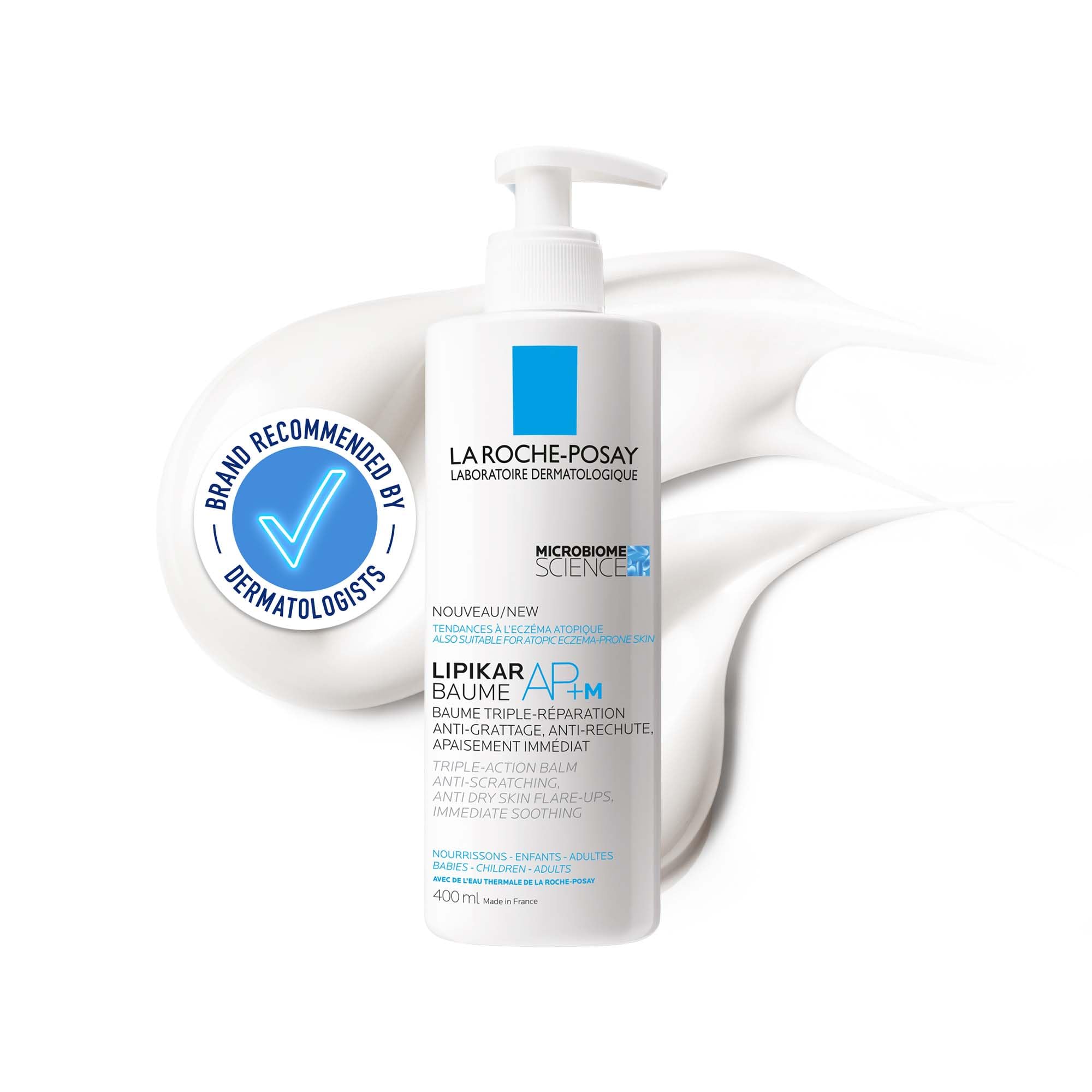 La Roche-Posay Lipikar Ap+M Triple-Repair Moisturizing Balm For Dry To Very Dry Skin, 400Ml