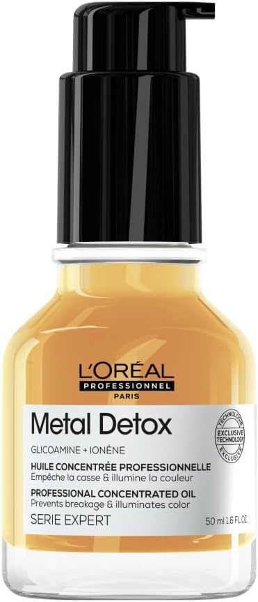 L?Oreal Professionnel Metal Detox Professional Concentrated Hair Oil Prevents Breakage & Illuminates Color, 50ml