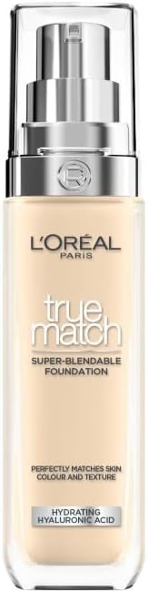 L'Oreal Paris True Match Super-Blendable Foundation Hydrating Hyaluronic Acid, 1.5N Neutral, 30ml