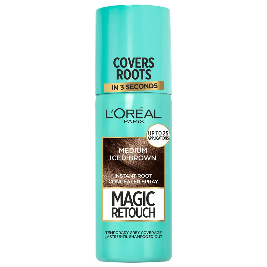 L'Oreal Paris Magic Retouch Root Spray, Medium Iced Brown, 75Ml