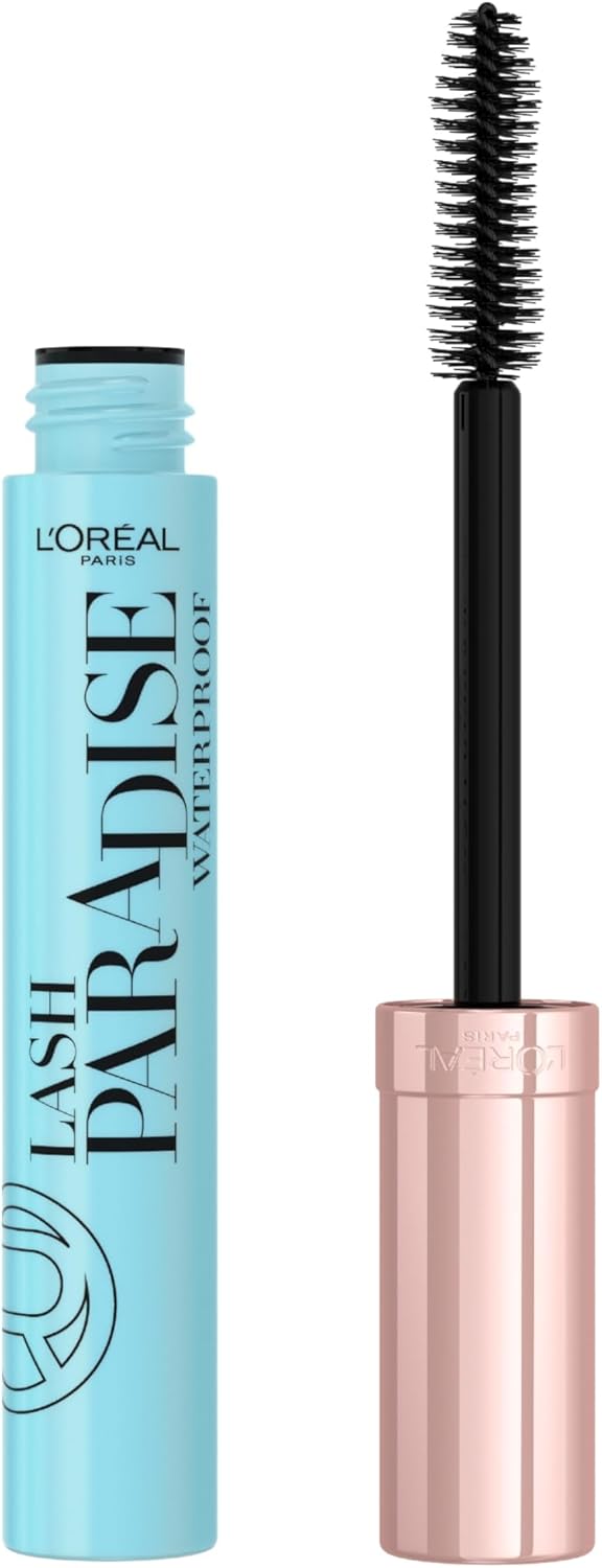 L?Or?al Paris Paradise (Waterproof Black) Intense Volume Castor Oil-Enriched Suitable for Sensitive Eyes Soft Mascara Brush Included
