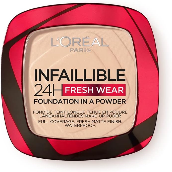 L'Oreal Paris Infallible 24H Fresh Wear Foundation in a Powder, 20 Ivory, 9g