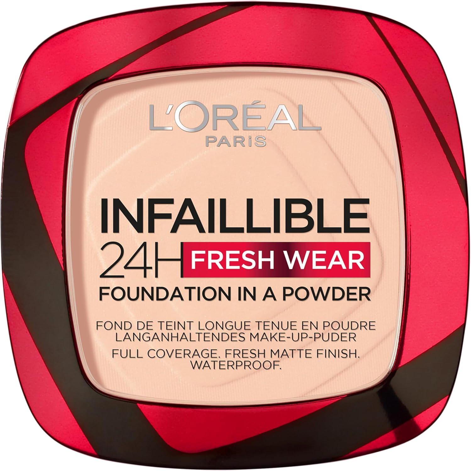L'Oreal Paris Infallible 24H Fresh Wear Foundation in a Powder, 180 Neutral, 9g