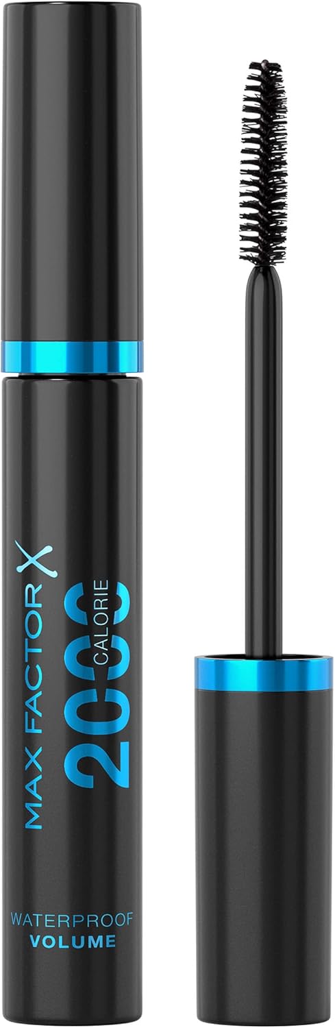 Max Factor 2000 Calorie Waterproof Volume Mascara, Smudge Proof, Black, 9 ml