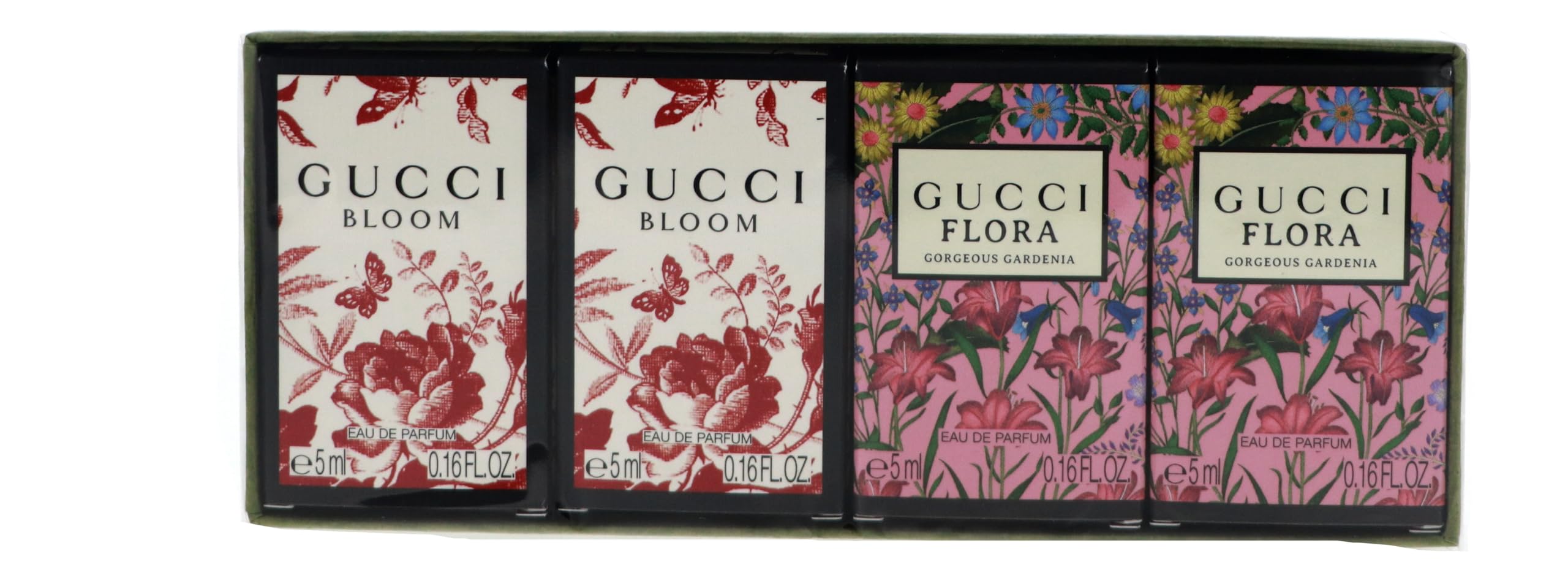 Gucci Bloom Eau De Parfum Spray + Flora Eau De Parfum Spray Minis (2 X 5Ml + 2 X 5Ml)