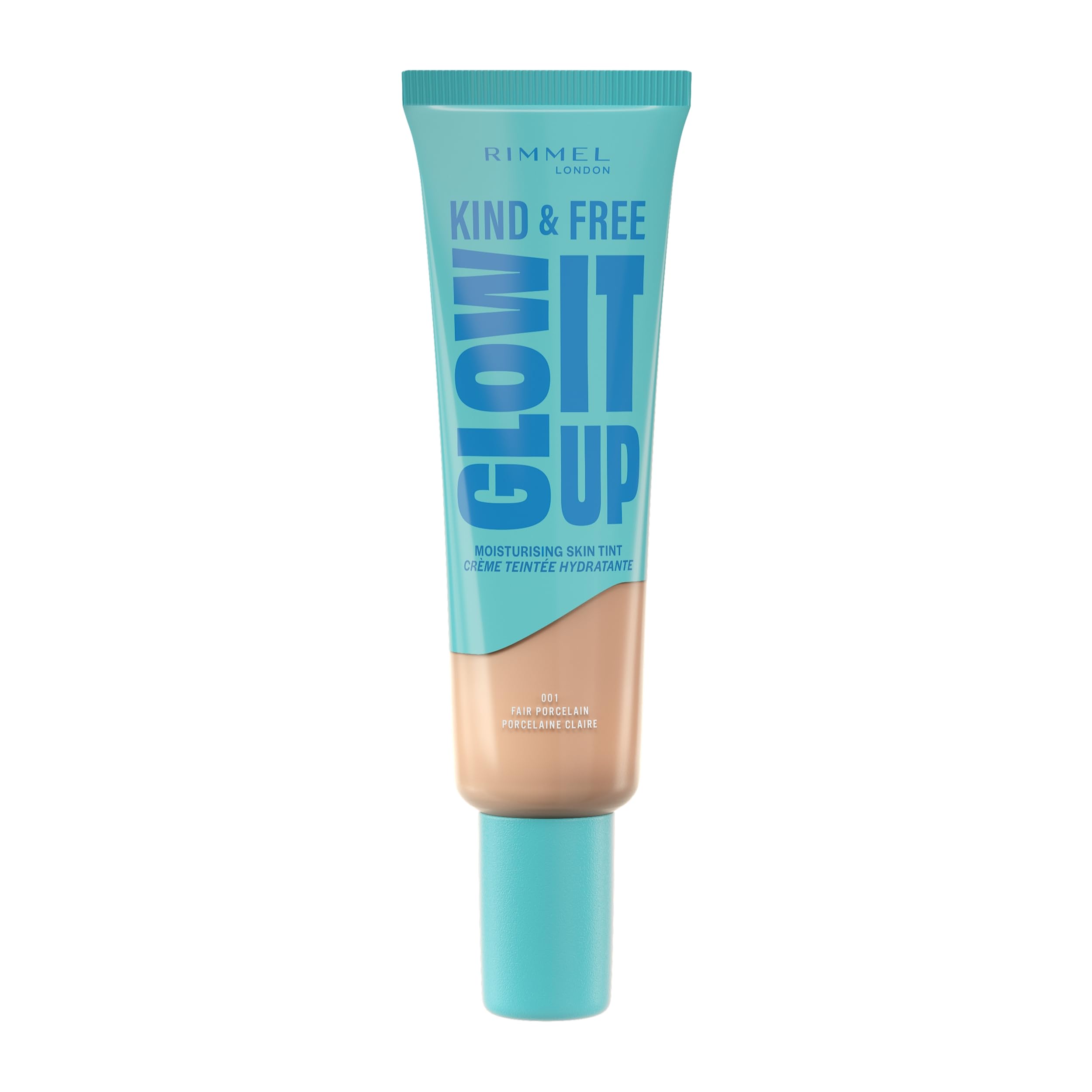 Rimmel Kind & Free Glow It Up Moisturising Skin Tint, 001 Fair Porcelain, 30Ml