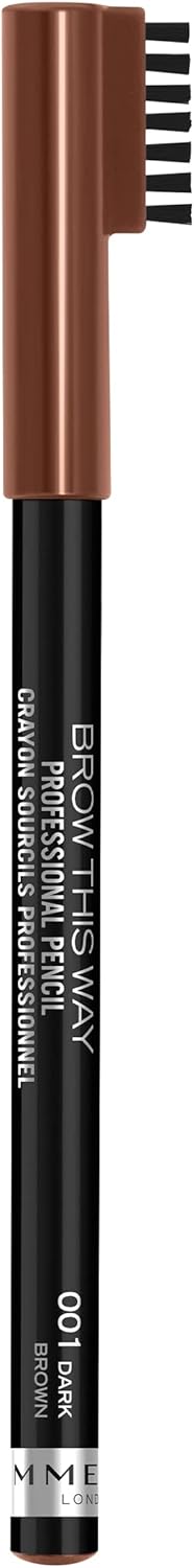 Rimmel London Professional Eyebrow Pencil, 01 Dark Brown, 1.4g