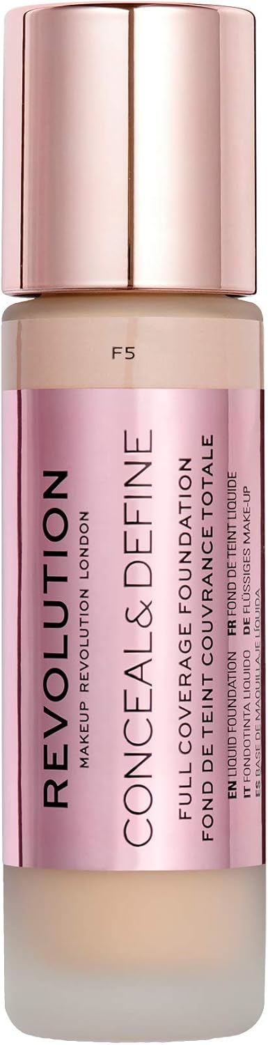 Revolution Conceal & Define Full Coverage Foundation, F5, 30ml