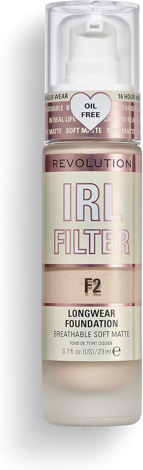 Revolution IRL Filter Longwear Foundation Breathable Soft Matte, F2, 23ml