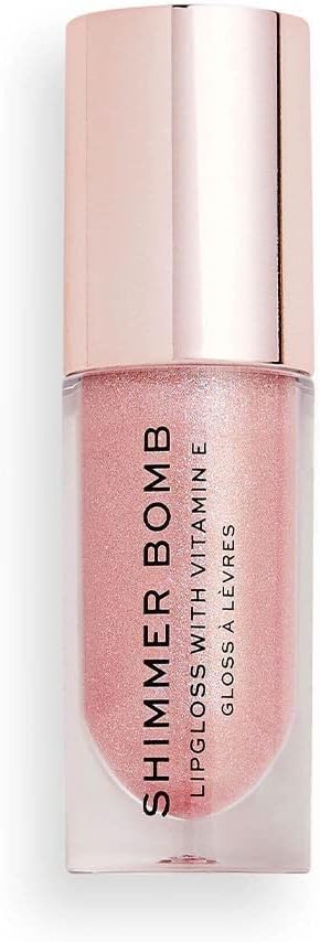 Revolution Shimmer Bomb Lipgloss with Vitamin E, Glimmer Nude, 4.5ml