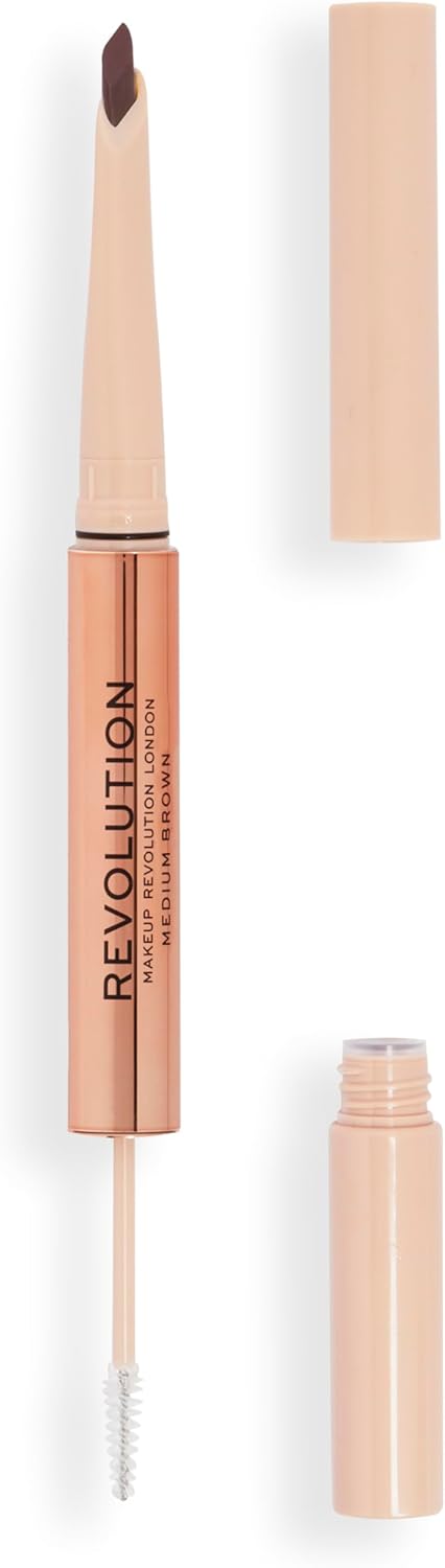 Revolution Fluffy Brow Filter Duo, Medium Brown, 1 Piece