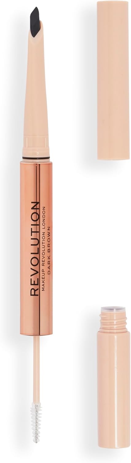 Revolution Fluffy Brow Filter Duo, Dark Brown, 1 Piece