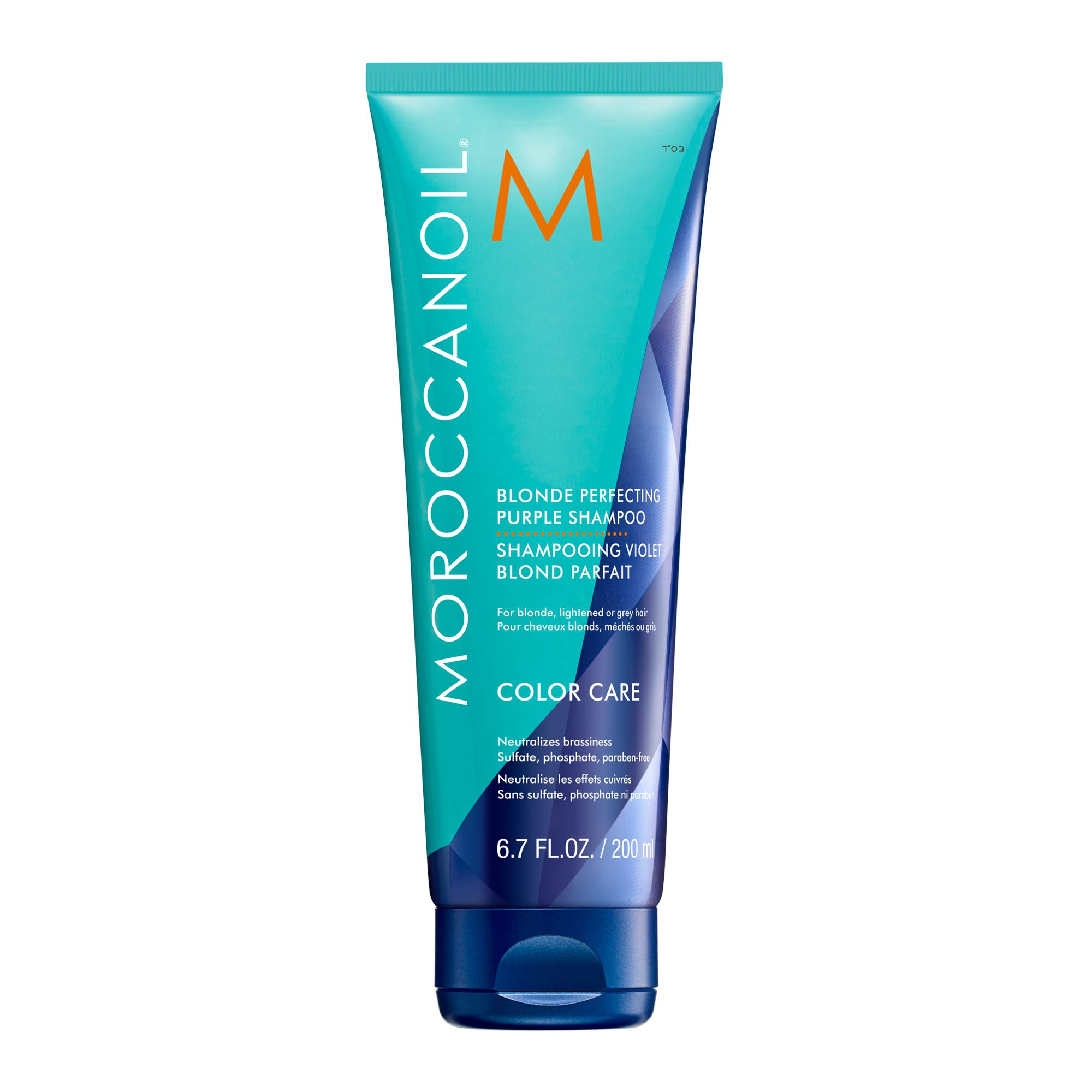 Moroccanoil Blonde Perfecting Purple Shampoo For Blonde, Lightened Or Grey Hair, 200Ml