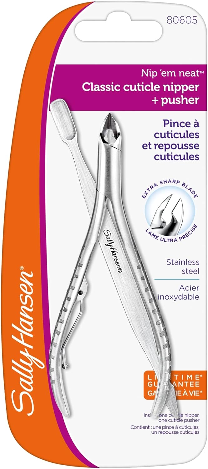 Sally Hansen Beauty Tools Nip'em Neat Classic Cuticle Nipper & Pusher, 1 Piece