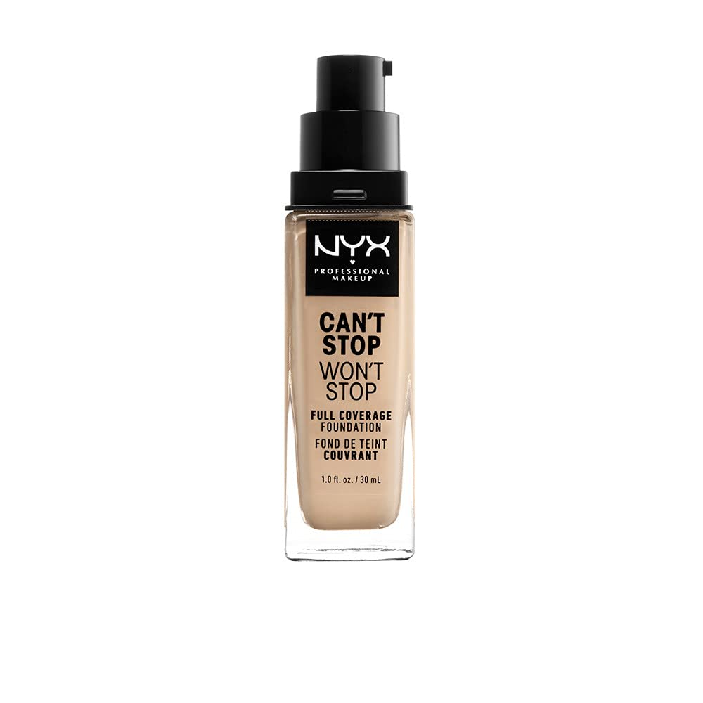 Nyx Professional Makeup Can'T Stop, Won'T Stop Full Coverage Foundation, 06.5 Nude, 30Ml